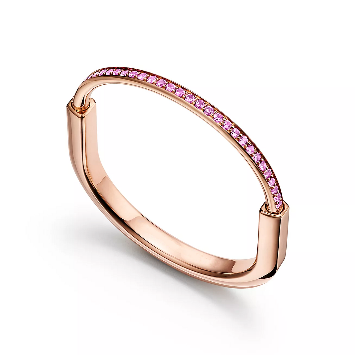 [Regalia Jewels]LOCK BRACELET ROSE DIAMOND PINK GOLD