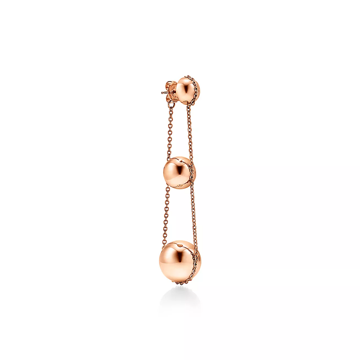 [Regalia Jewels]TRIPLE DROP PINK GOLD EARRINGS
