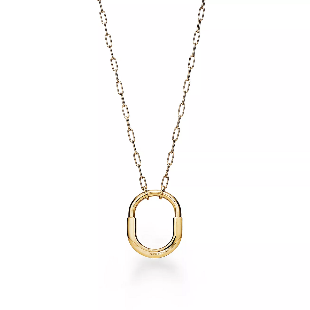 [Regalia Jewels]LOCK NECKLACE MEDIUM PENDANT GOLD PAVED DIAMONDS