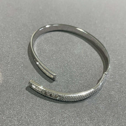 [Regalia  Jewels]Move Noa Rose Gold Pav¨¦ Diamond Bangle Bracelet