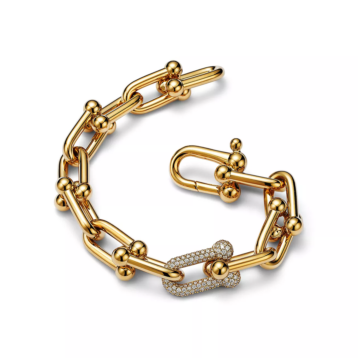 [Regalia Jewels]HARDWEAR LARGE LINK GOLD DIAMOND BRACELET