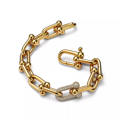 [Regalia Jewels]HARDWEAR LARGE LINK GOLD DIAMOND BRACELET