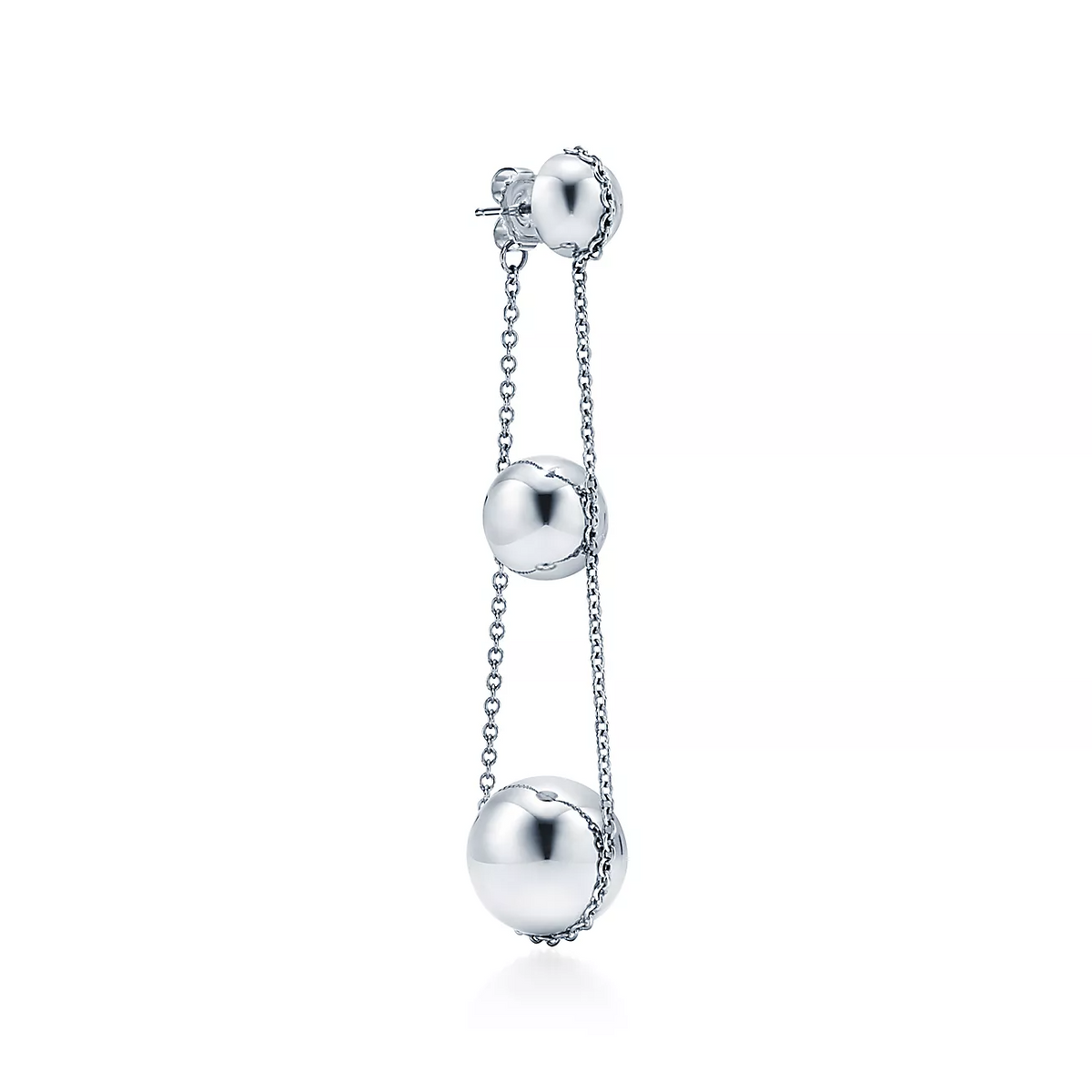 [Regalia Jewels]TRIPLE DROP SILVER EARRINGS