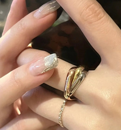 [Regalia Jewelry]TRINITY RING GOLD PINK GOLD SILVER