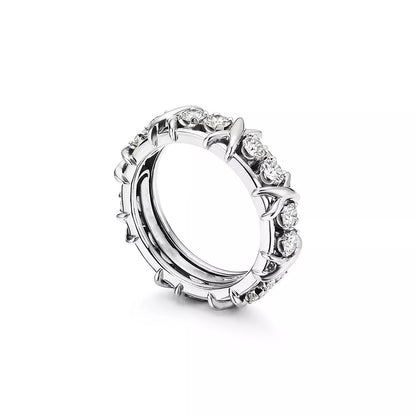 [Regalia Jewels]SIXTEEN STONE SILVER RING