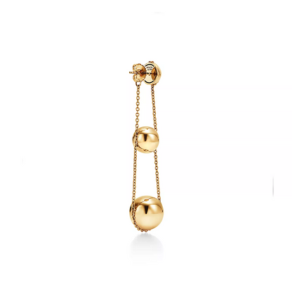[Regalia Jewels]TRIPLE DROP GOLD EARRINGS