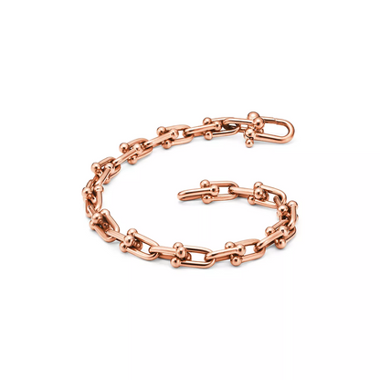 [Regalia Jewels]HARDWEAR SMALL LINK 26 MOTIF PINK GOLD BRACELET