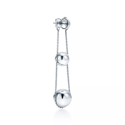 [Regalia Jewels]TRIPLE DROP SILVER EARRINGS