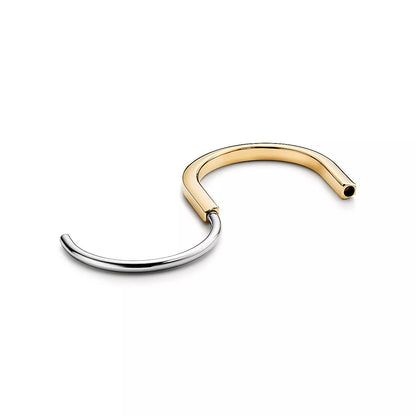 [Regalia Jewels]LOCK BRACELET YELLOW AND WHITE GOLD