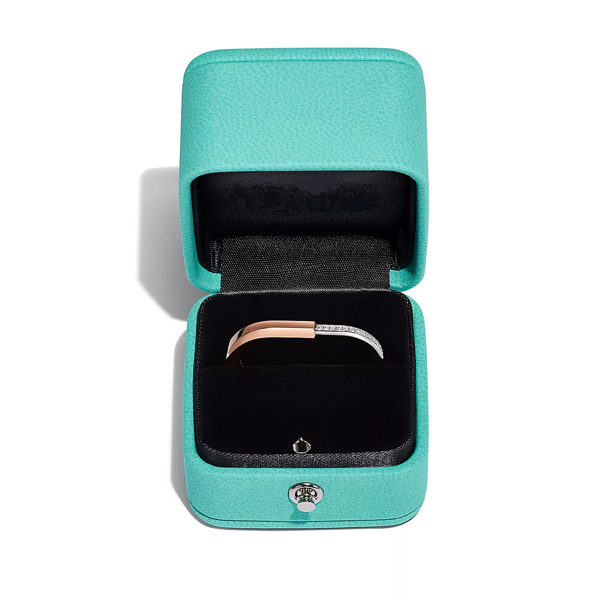 [Regalia Jewels]LOCK RING TOW-FINGER ROSE AND WHITE GOLD DIAMONDS