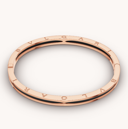 [Regalia Jewelry]ZERO 1 PINK GOLD WITH BLACK CERAMIC BRACELET