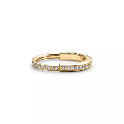 [Regalia Jewels]LOCK RING GOLD DIAMOND PAVED