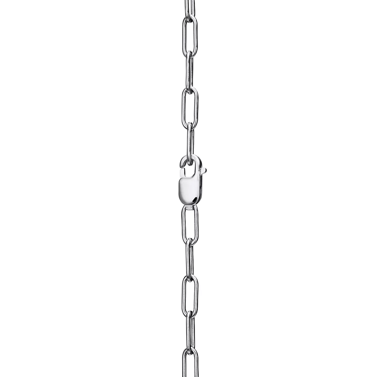 [Regalia Jewels]LOCK NECKLACE MEDIUM PENDANT SILVER PAVED DIAMONDS