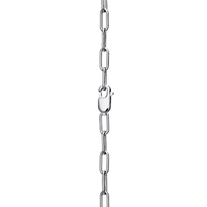 [Regalia Jewels]LOCK NECKLACE MEDIUM PENDANT SILVER PAVED DIAMONDS