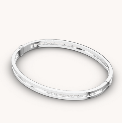 [Regalia Jewelry]ZERO 1 SPIRAL LOGO SILVER BRACELET