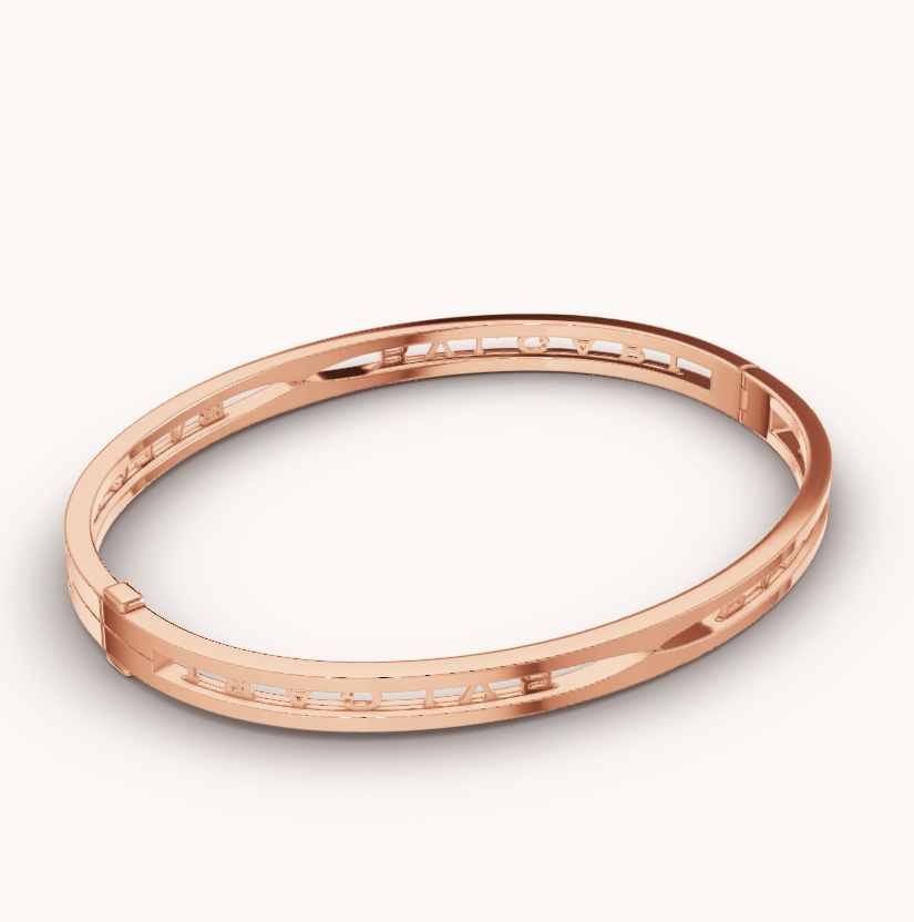 [Regalia Jewelry]ZERO 1 SPIRAL LOGO PINK GOLD BRACELET