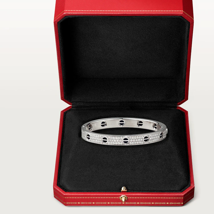 [Regalia Jewelry]LOVE BRACELET 6.1MM DIAMOND-PAVED CERAMIC