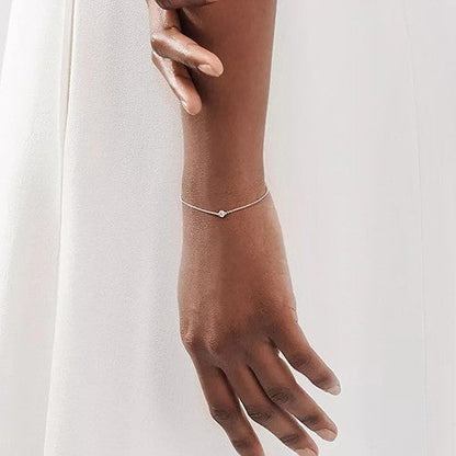 [Regalia Jewels]DIAMOND STERLING SILVER AQUAMARINE BUBBLE BRACELET