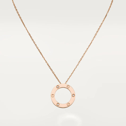 [Regalia Jewelry]LOVE NECKLACE 16MM 3 DIAMONDS