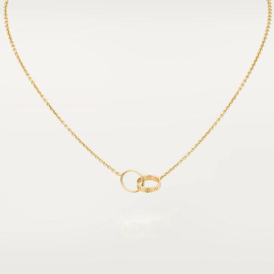 [Regalia Jewelry]LOVE NECKLACE DOUBLE RING GOLD