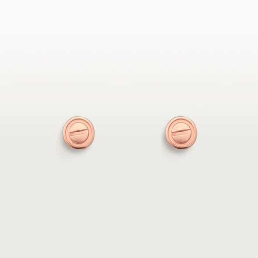 [Regalia Jewelry]LOVE EARRINGS PINK GOLD 10MM