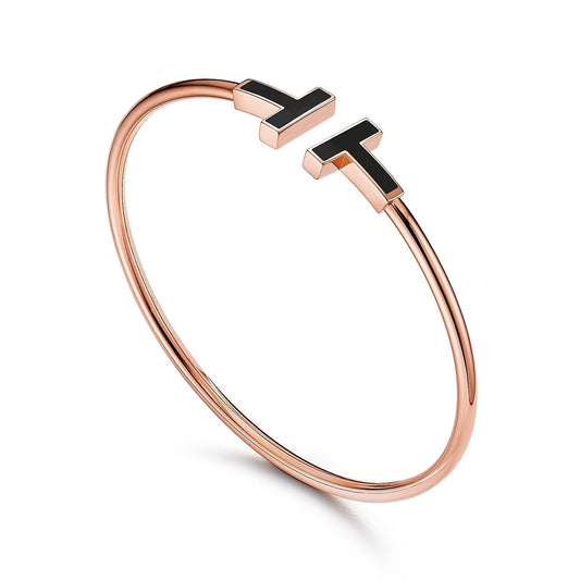 [Regalia Jewels]T BRACELET 1.8MM ONYX PINK GOLD