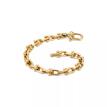 [Regalia Jewels]HARDWEAR SMALL LINK 26 MOTIF GOLD BRACELET
