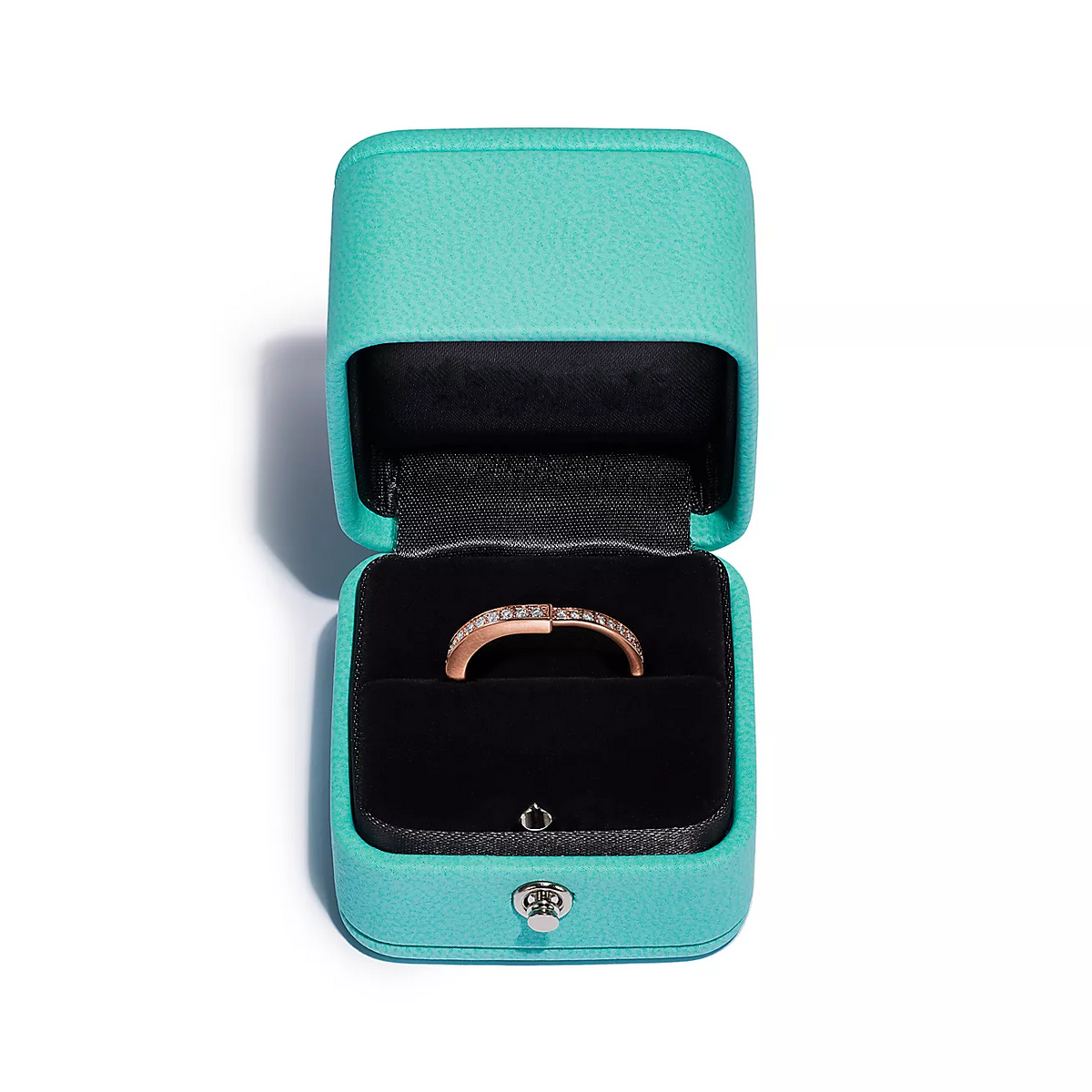 [Regalia Jewels]LOCK RING PINK GOLD DIAMOND PAVED