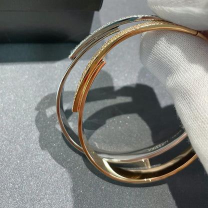 [Regalia  Jewels]Move Noa Rose Gold Pav¨¦ Diamond Bangle Bracelet