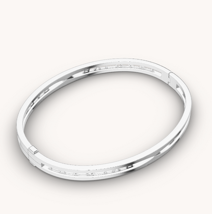 [Regalia Jewelry]ZERO 1 SPIRAL LOGO SILVER BRACELET
