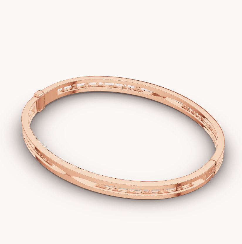 [Regalia Jewelry]ZERO 1 SPIRAL LOGO PINK GOLD BRACELET