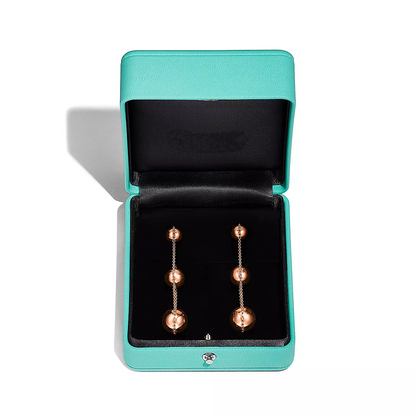 [Regalia Jewels]TRIPLE DROP PINK GOLD EARRINGS
