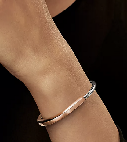 [Regalia Jewels]LOCK BRACELET ROSE AND WHITE GOLD