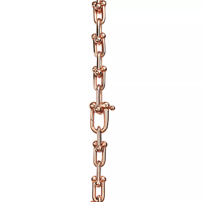 [Regalia Jewels]HARDWEAR SMALL LINK 26 MOTIF PINK GOLD BRACELET