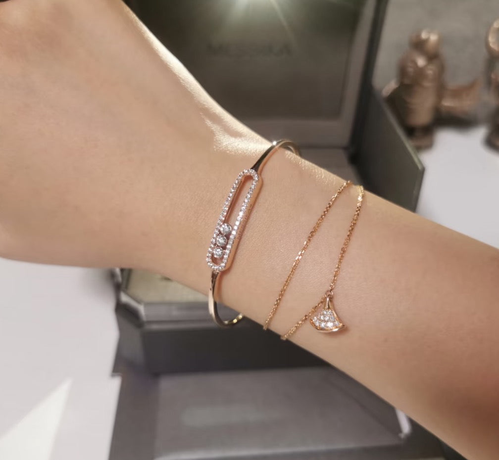 [Regalia  Jewels]Move Pav¨¦ Diamond Bangle Bracelet M