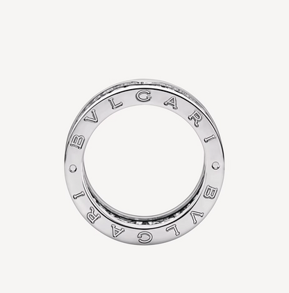 [Regalia Jewelry]ZERO 1 WITH PAVED DIAMONDS ON THE SPIRAL RING