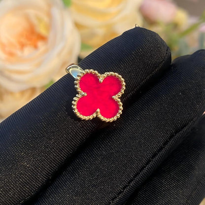 [Regalia Jewelry]NEW CLOVER PINK ENAMEL RINGS