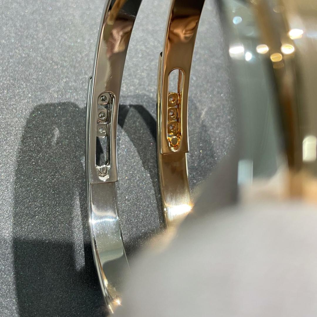 [Regalia  Jewels]Move Noa Rose Gold Pav¨¦ Diamond Bangle Bracelet