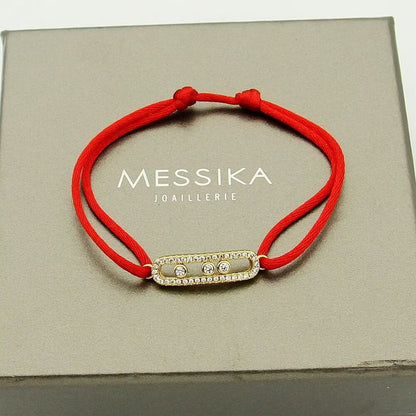 [Regalia  Jewels]Messika Care(s) pink cord pav¨¦ bracelet