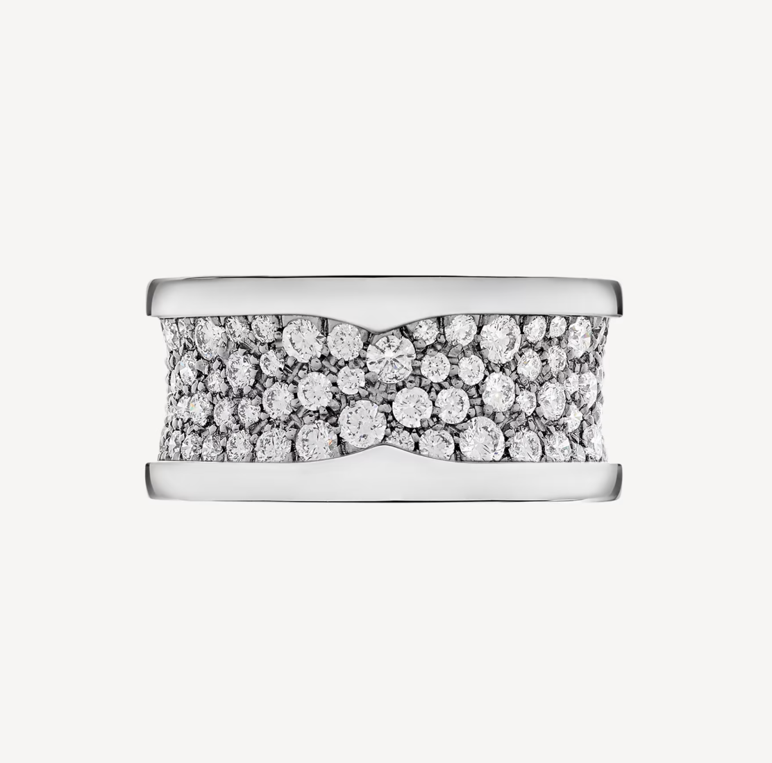 [Regalia Jewelry]ZERO 1 WITH PAVED DIAMONDS ON THE SPIRAL RING