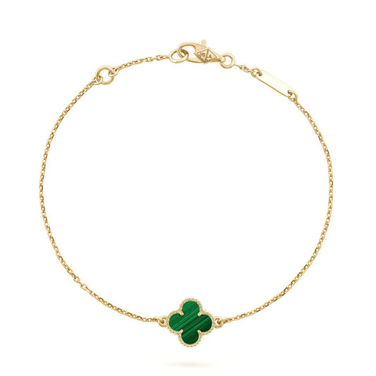 [Regalia Jewelry]CLOVER BRACELET MALACHITE 1 MOTIF
