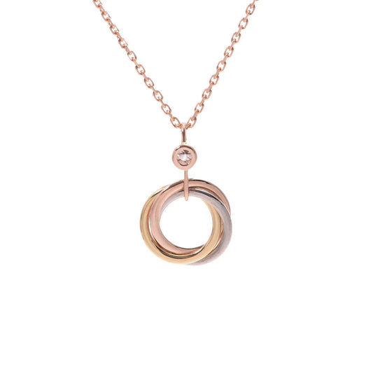 [Regalia Jewelry]TRINITY SILVER GOLD PINK GOLD NECKLACE