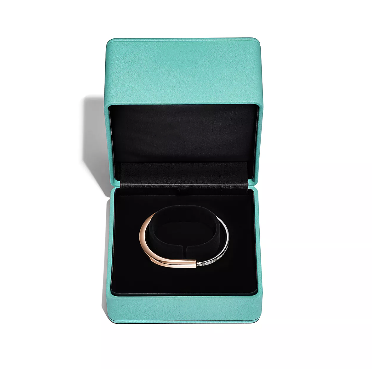 [Regalia Jewels]LOCK BRACELET ROSE AND WHITE GOLD DIAMOND