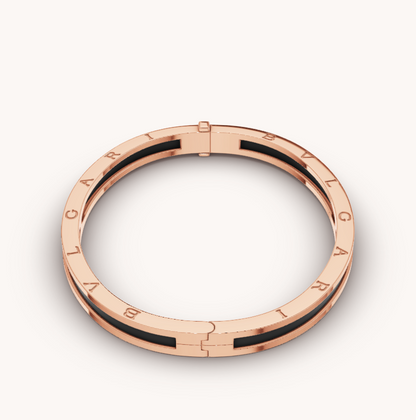 [Regalia Jewelry]ZERO 1 PINK GOLD WITH BLACK CERAMIC BRACELET