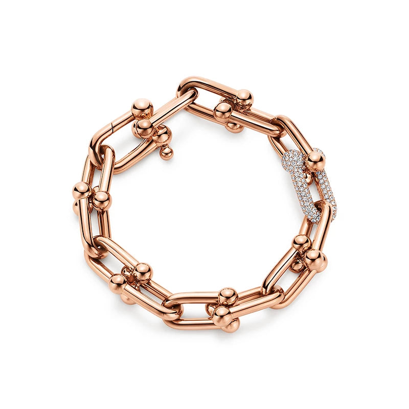 [Regalia Jewels]HARDWEAR BRACELET PINK GOLD AND SILVER DIAMOND