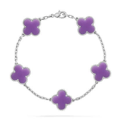 [Regalia Jewelry]CLOVER 5 MOTIF LIGHT PURPLE BRACELET COLLECTION