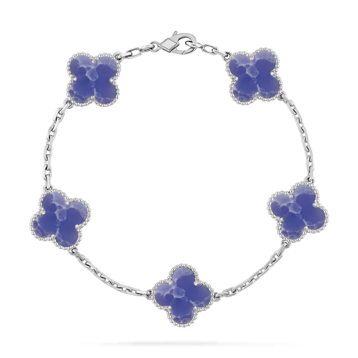 [Regalia Jewelry]CLOVER 5 MOTIF BLUE VEINS BRACELET COLLECTION
