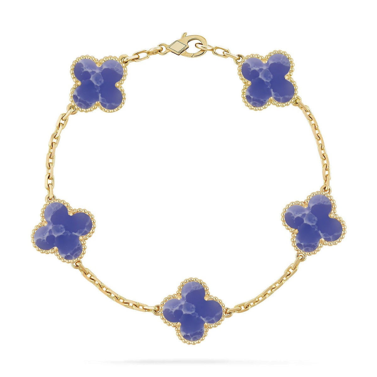 [Regalia Jewelry]CLOVER 5 MOTIF BLUE VEINS BRACELET COLLECTION
