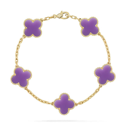 [Regalia Jewelry]CLOVER 5 MOTIF LIGHT PURPLE BRACELET COLLECTION