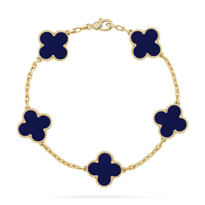 [Regalia Jewelry]CLOVER 5 MOTIF LAPIS LAZULI BRACELET COLLECTION